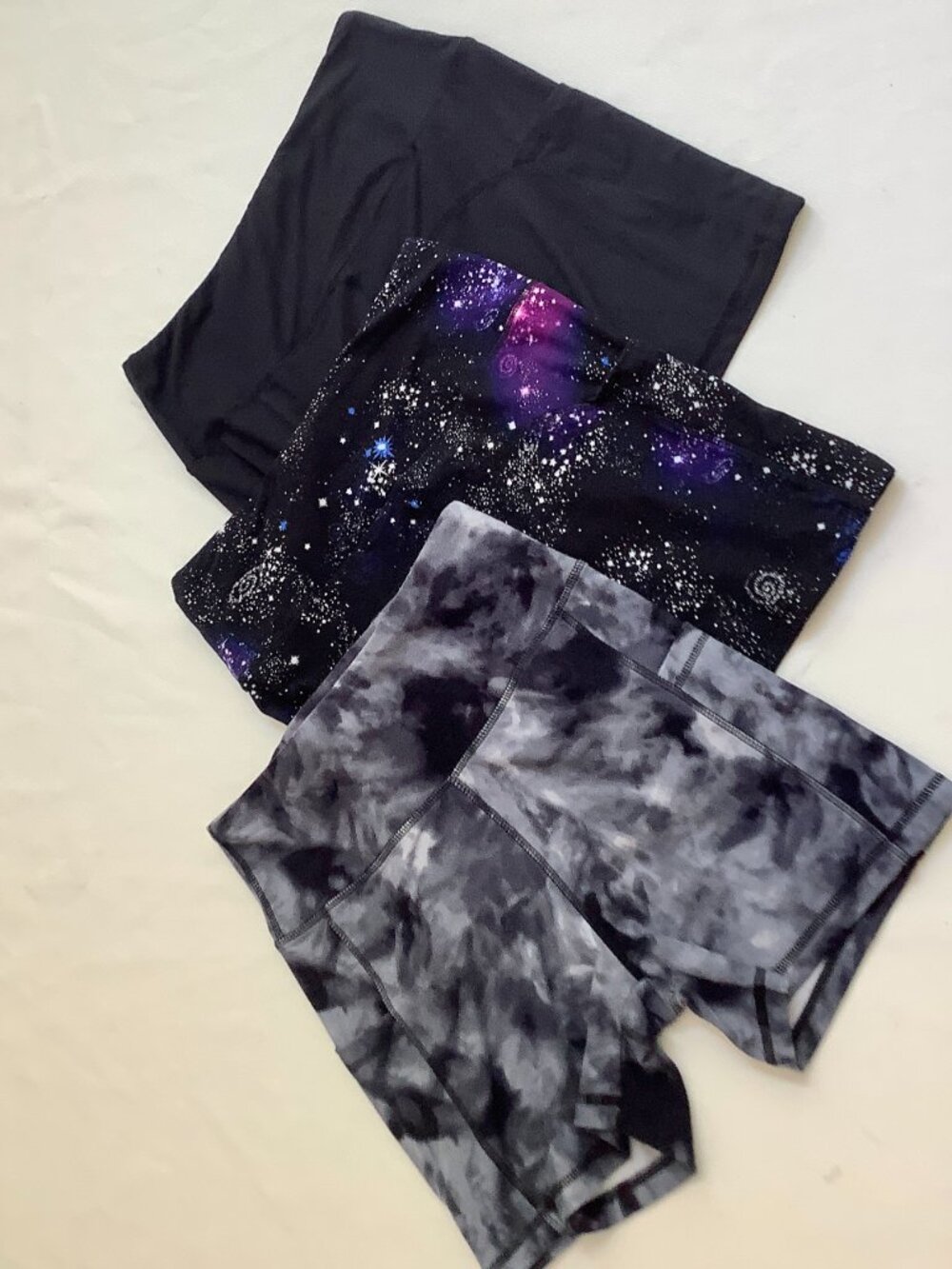 Set of 3 pair Biking Shorts Stretch Medium Practical Trendy Women or Girls Y2K